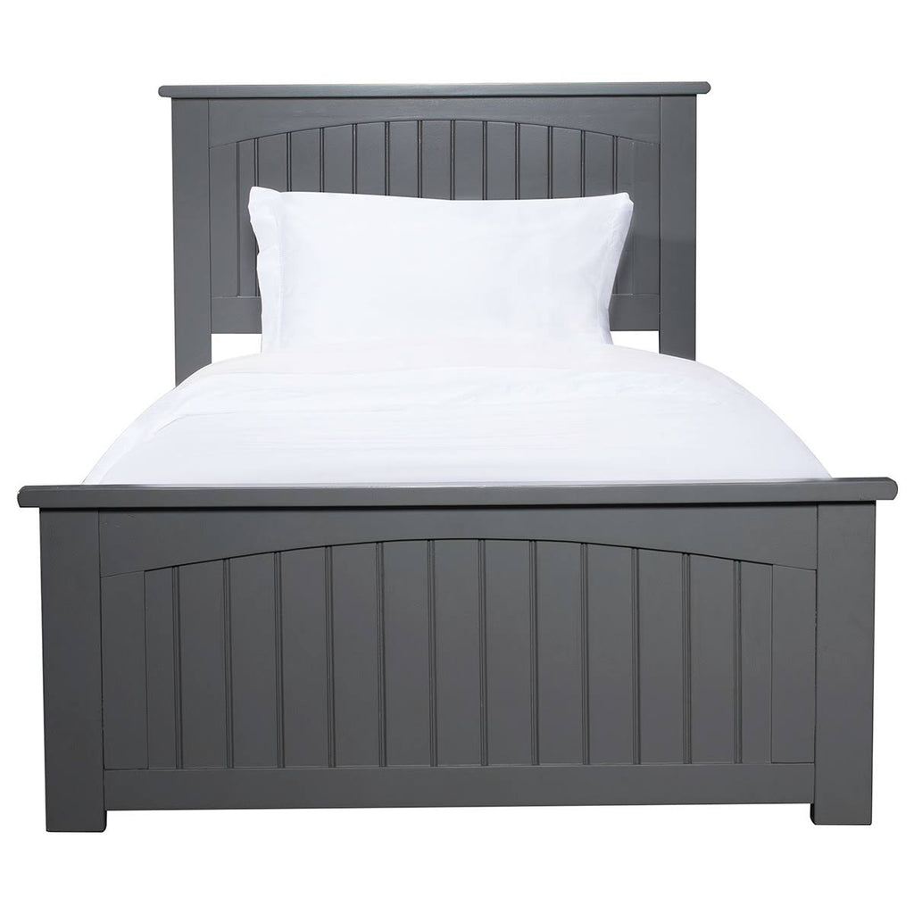 Twin XL Traditional Bed with Foot Board in Grey H594