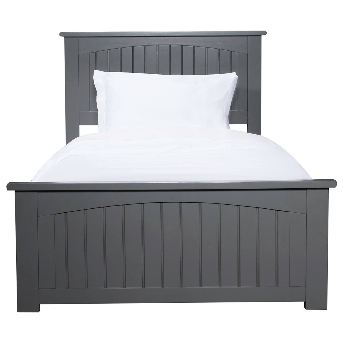 Twin XL Traditional Bed with Foot Board in Grey H594