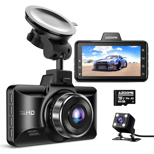 Dual Dash Cam Front and Rear with 64GB Card P868