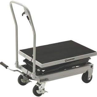 2-Speed Hydraulic Lift Table Cart - 500-Lb. Capacity, 50 3/4in. Lift Height Q166