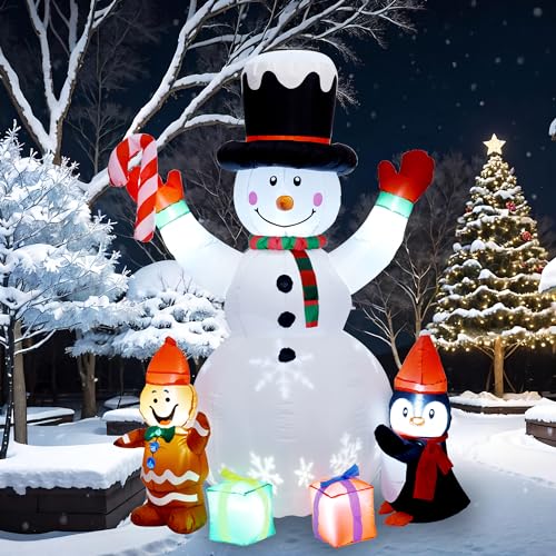 Inflatable Snowman Christmas Yard Decoration 6ft LED Lights A605103