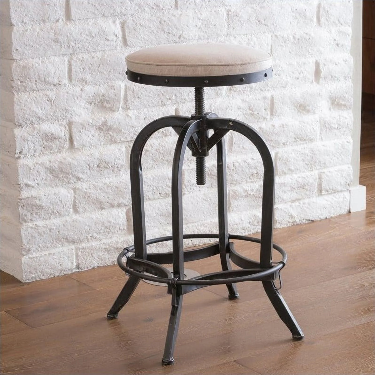 26" Off White Swivel Bar Stool X47438