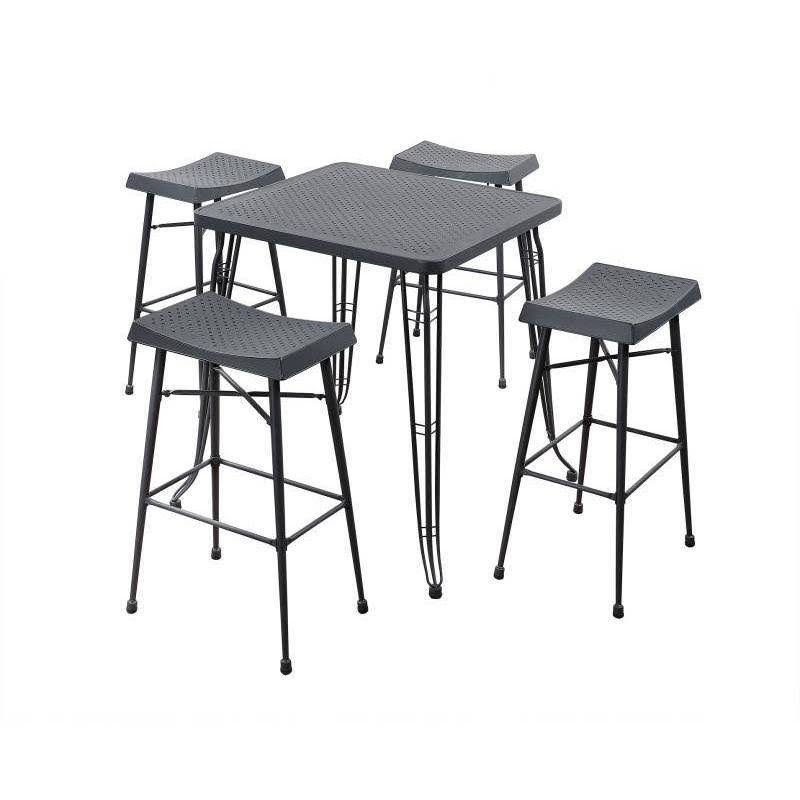 5 Piece Gray Pub Set F284561