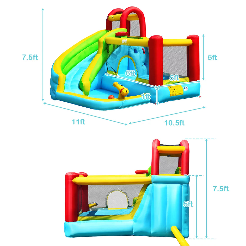 Inflatable Kids Water Slide Bounce House Splash Pool A111011