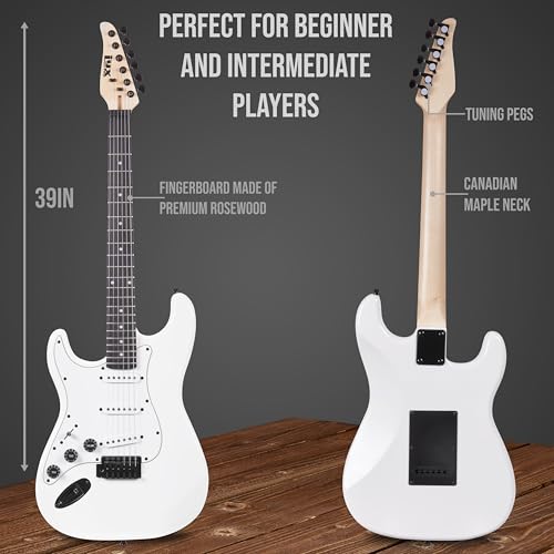 Black 39" Electric Guitar with 20w Amp and Case Bag K130079