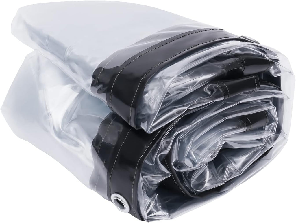 8×20FT Clear PVC Waterproof Tarp Curtain W37459