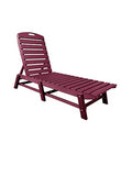 Teal Folding HDPE Recycled Poly Pool Chaise Lounge Q506
