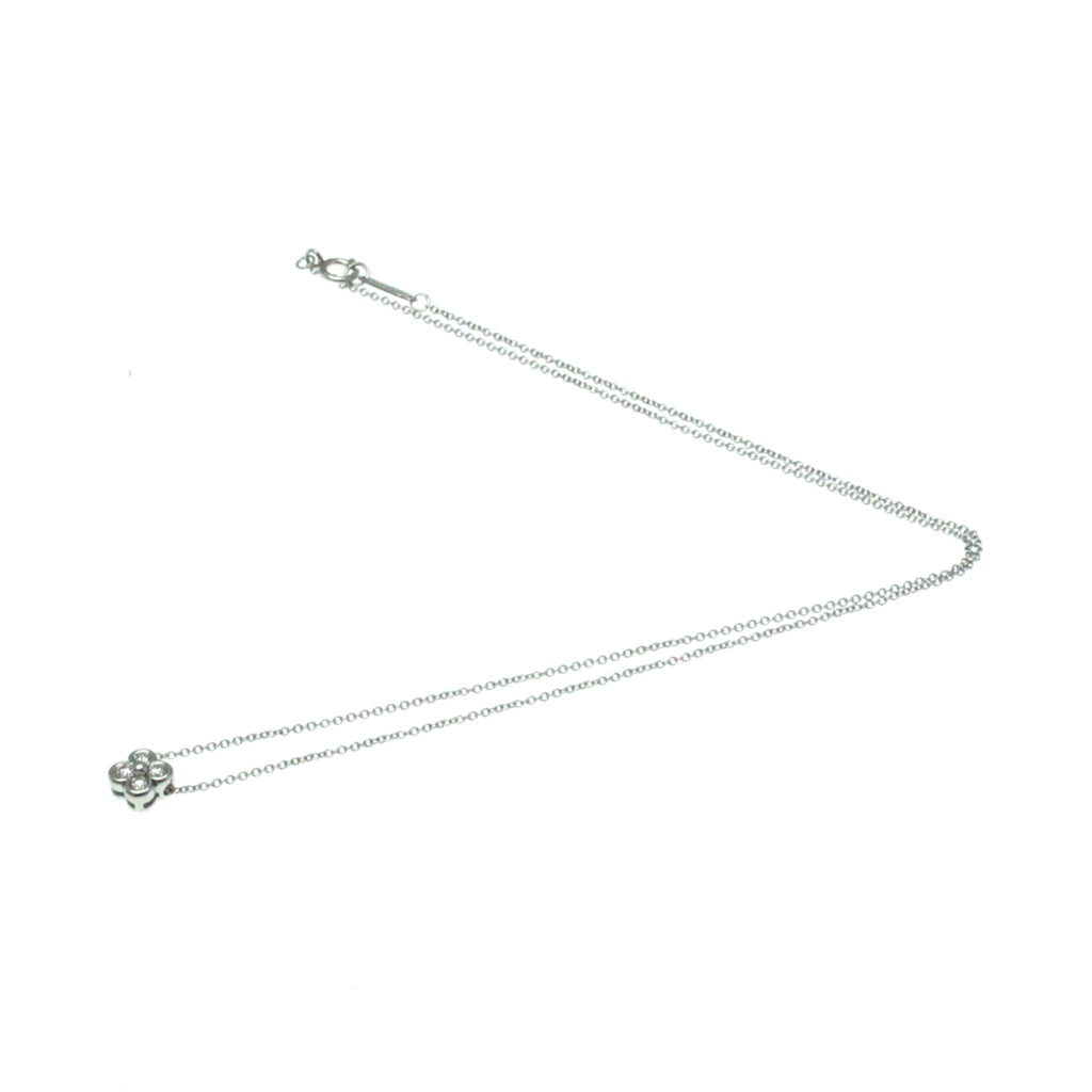 Platinum Diamond Bezel Set Necklace A580244