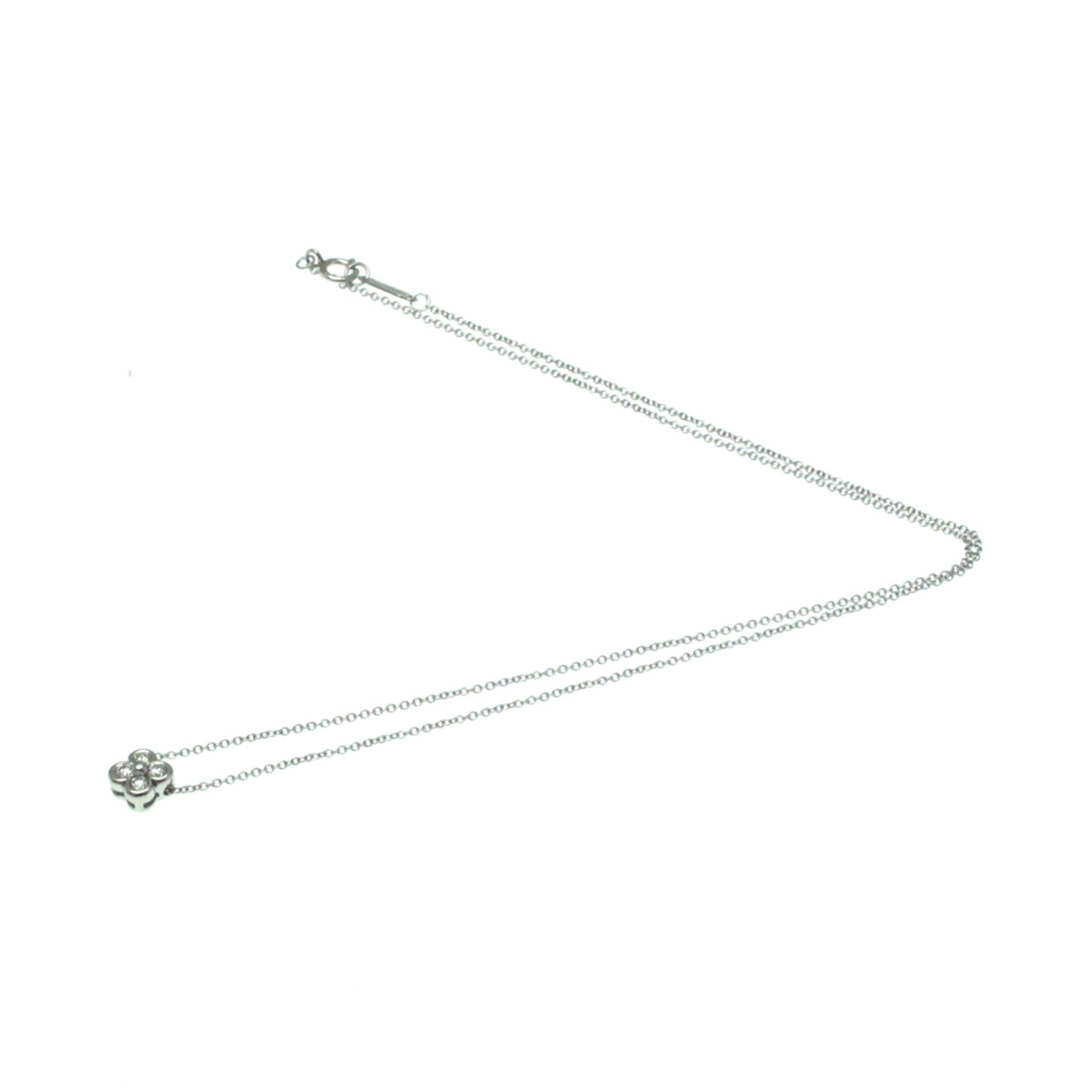 Platinum Diamond Bezel Set Necklace A580244