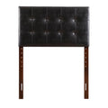 Black Twin Upholstered Tufted Panel Headboard P355361