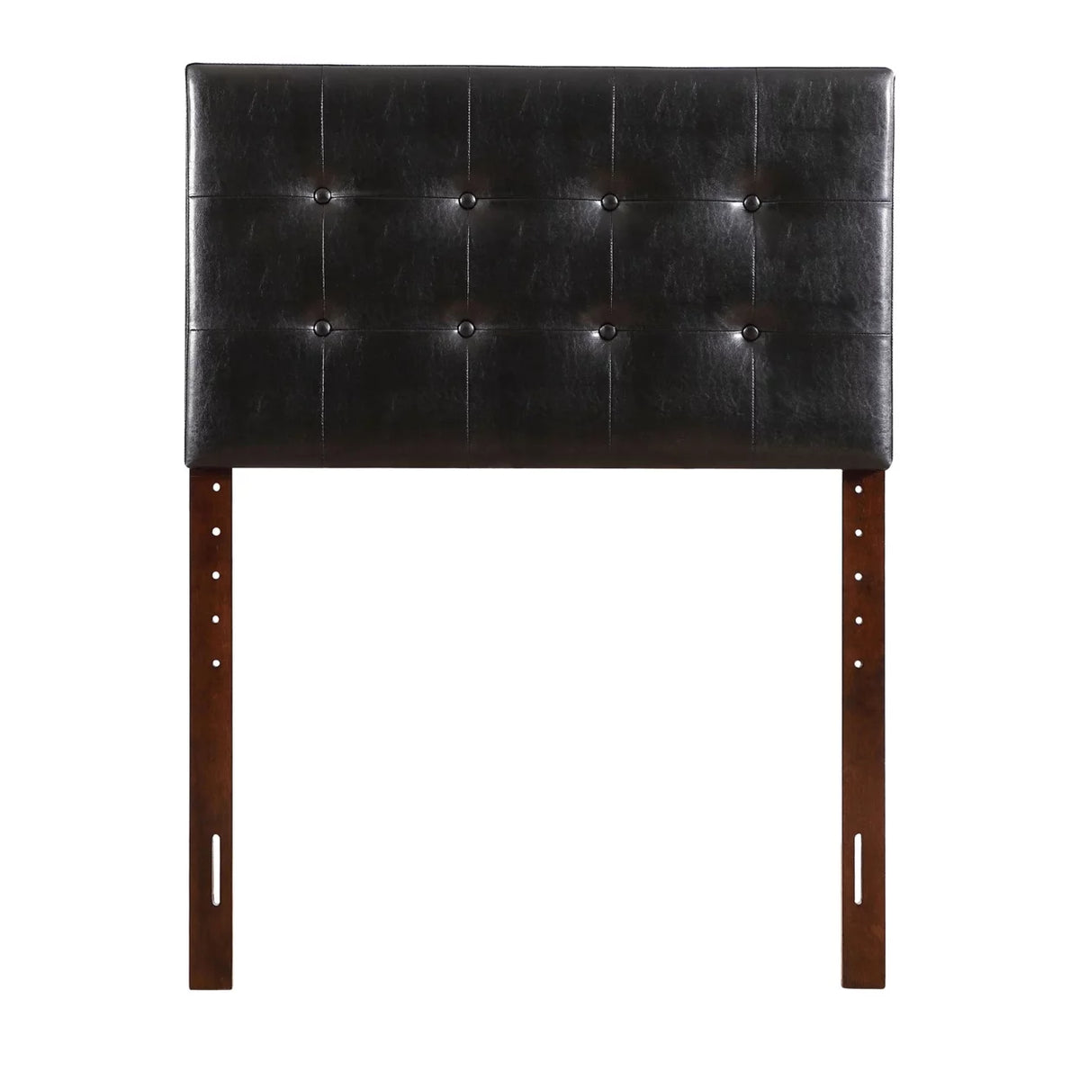 Black Twin Upholstered Tufted Panel Headboard P355361