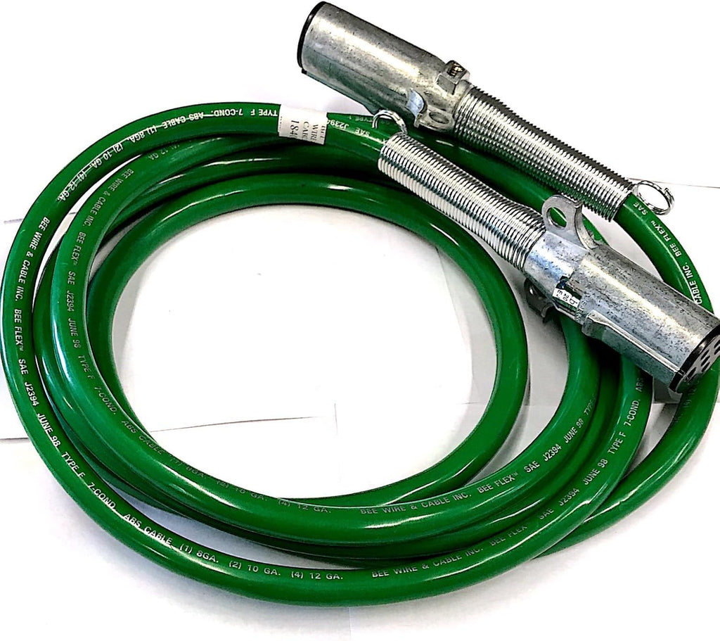 12 FT 7 Way Plug ABS Straight Cable Assembly Green I868