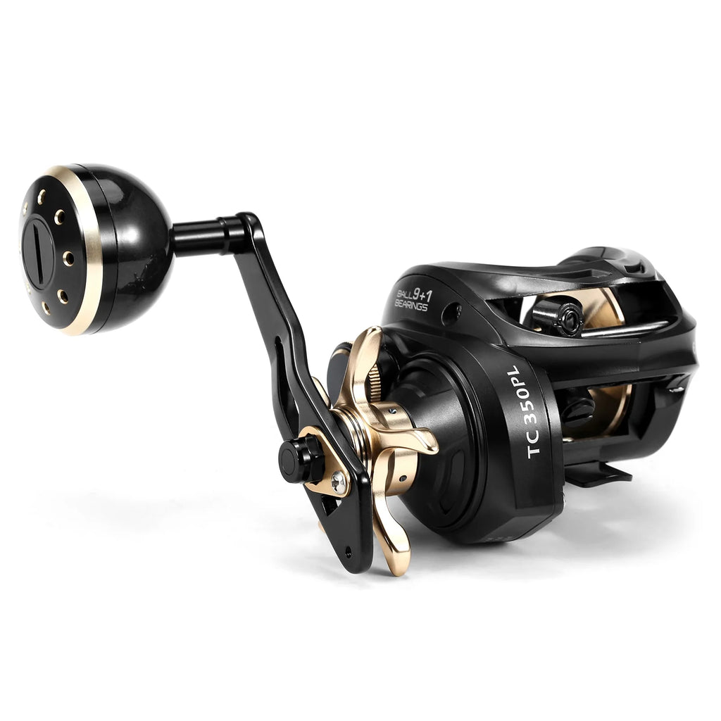 Carbon Fiber Baitcaster Fishing Reel, 9+1BB, 6.3:1 Gear Ratio, Magnetic Brake System U947706