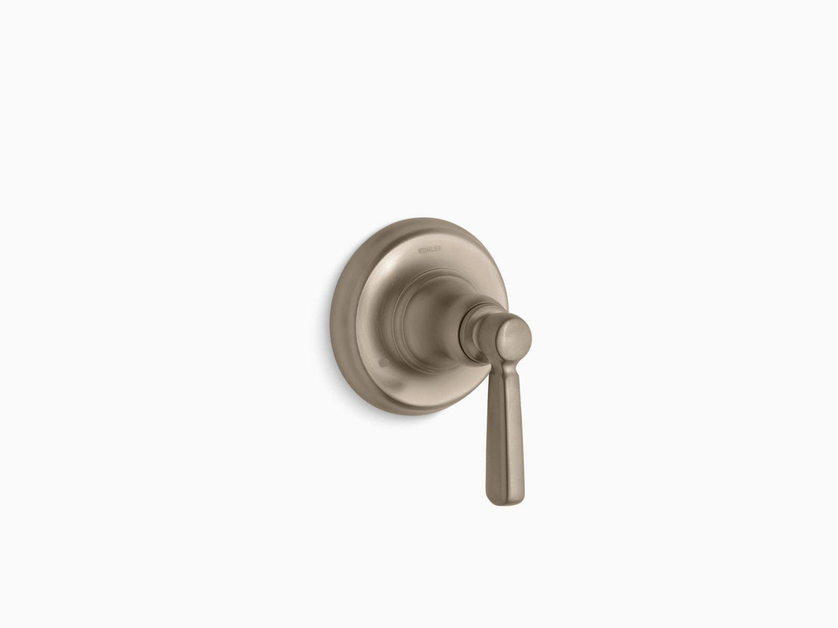 Brushed Bronze Transfer Valve Trim with Metal Lever Handle J182