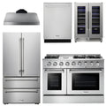48 In. Propane Gas Range, Range Hood, Refrigerator, Dishwasher, Wine Cooler T114540