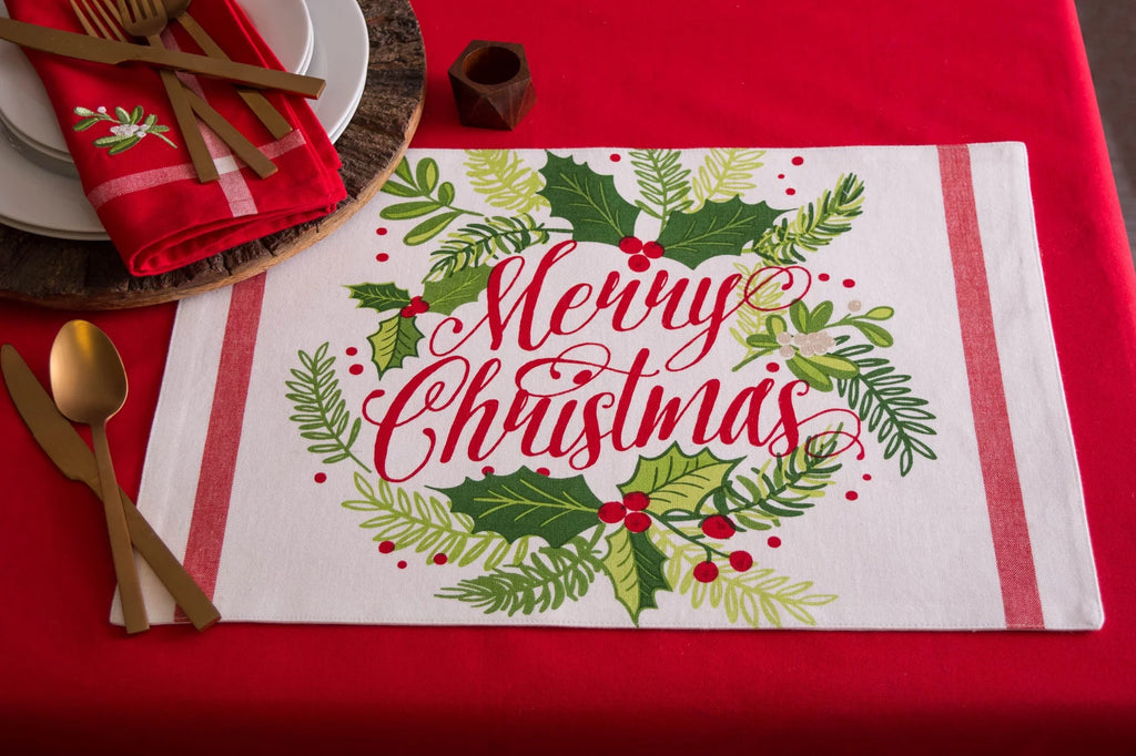 Set of 6 Printed Cotton Placemats I62402