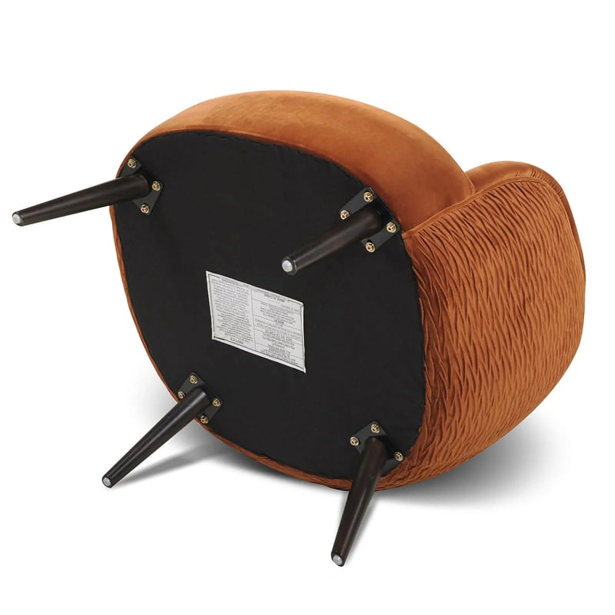 Burnt Orange Barrel Chair Set A13268