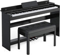 White 88-Key Weighted Digital Piano with 3-Pedal Unit Board, LCD Screen, Power Adapter, 53.5x29.9x12.2'' P373