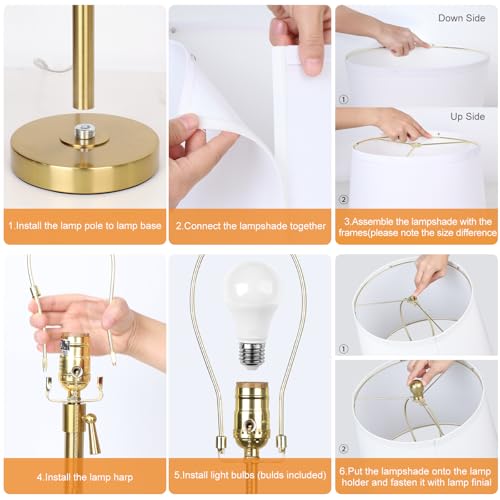 Black Set of 2 Height Adjustable 3-Way Dimmable Table Lamps Q5881