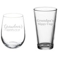 Set of 2 Stemless Wine & Beer Pint Glasses T743297