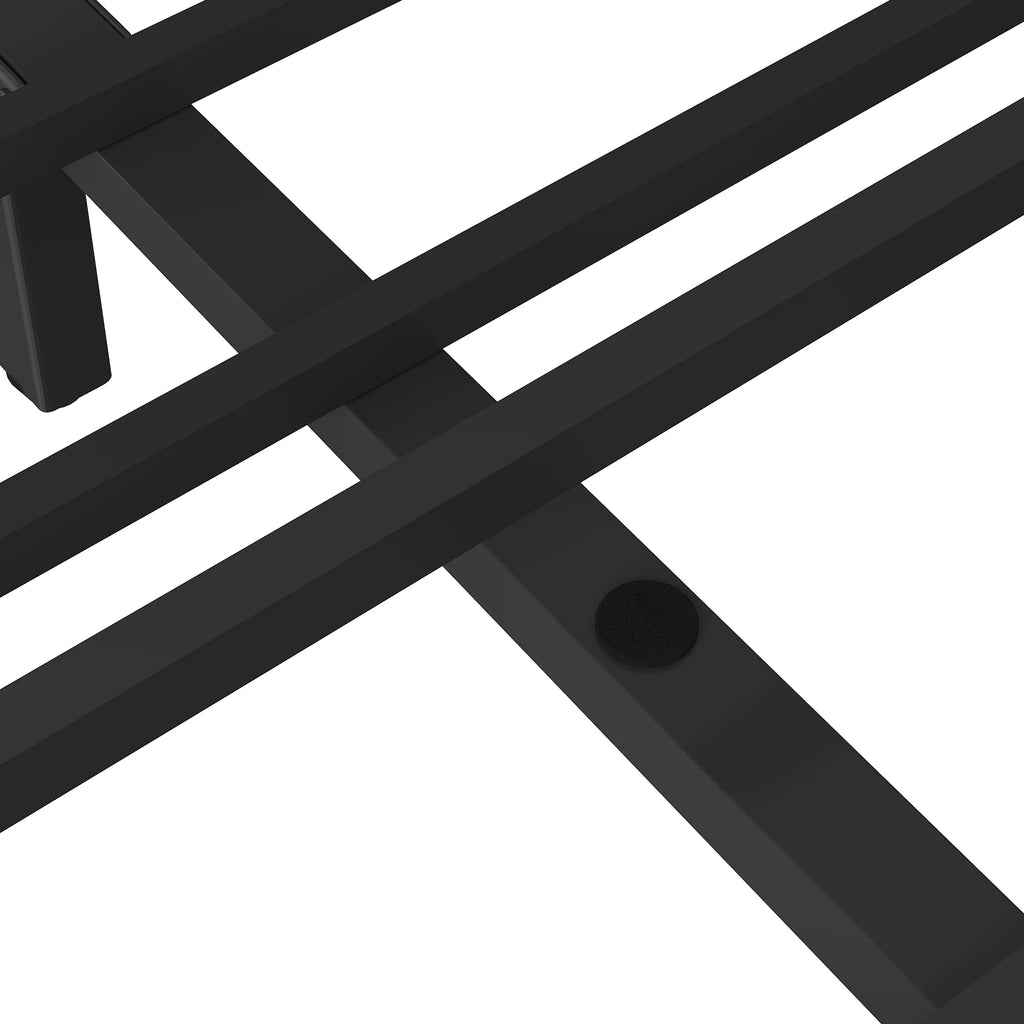 Full Size Upholstered Platform Bed Frame with Charging Station E6597