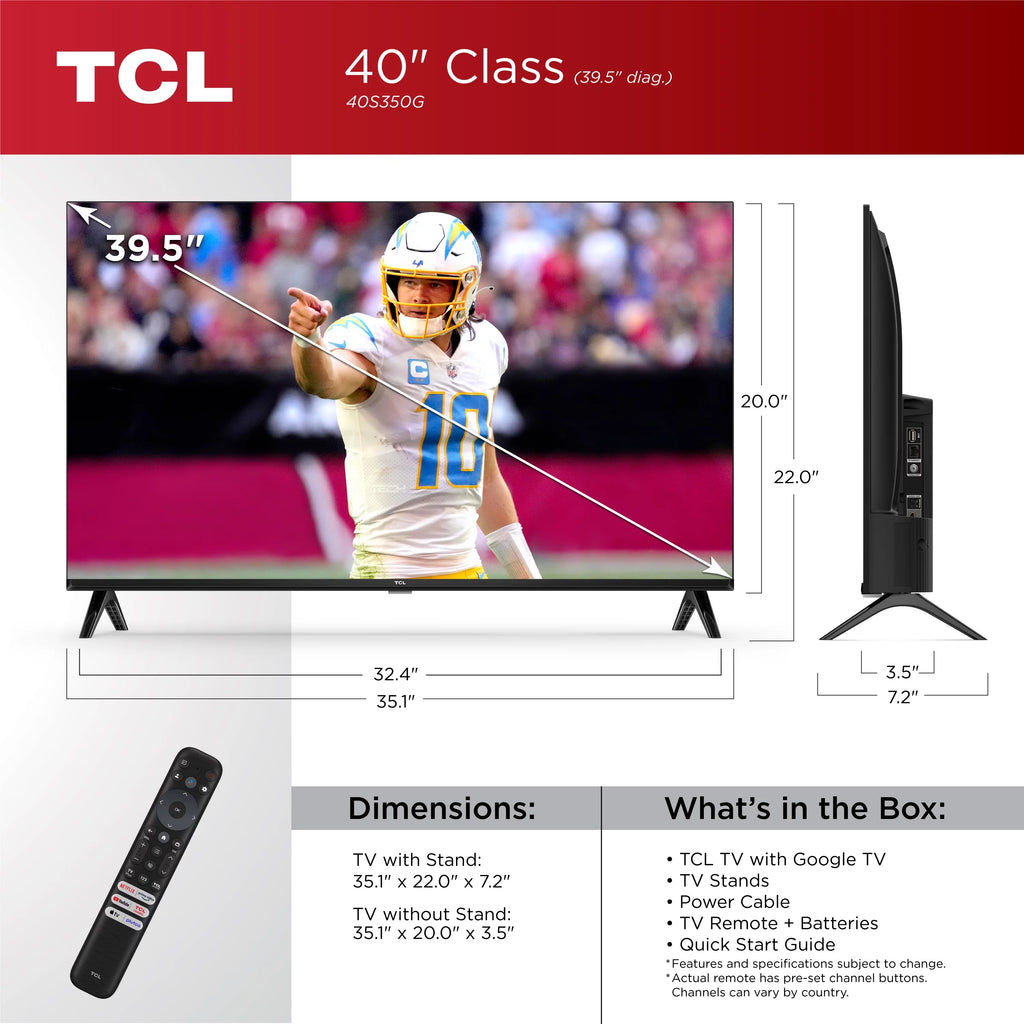40in. 1080p FHD HDR LED Smart TV with Google TV A23676