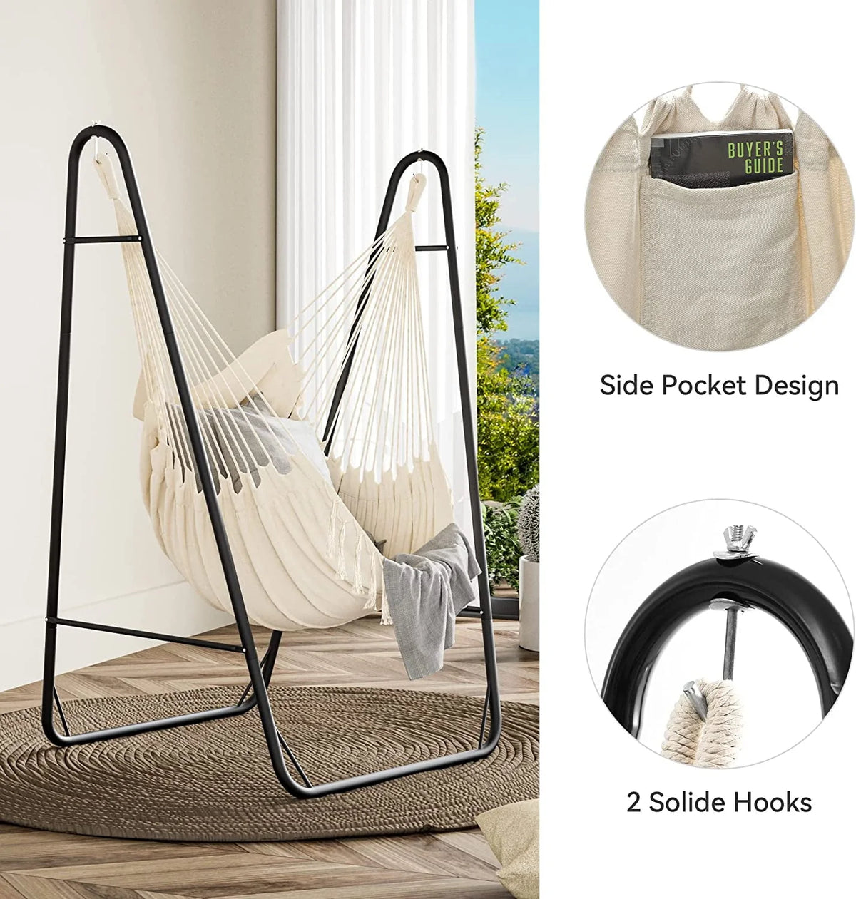 Hammock Chair with Stand Heavy Duty 330Lbs S665