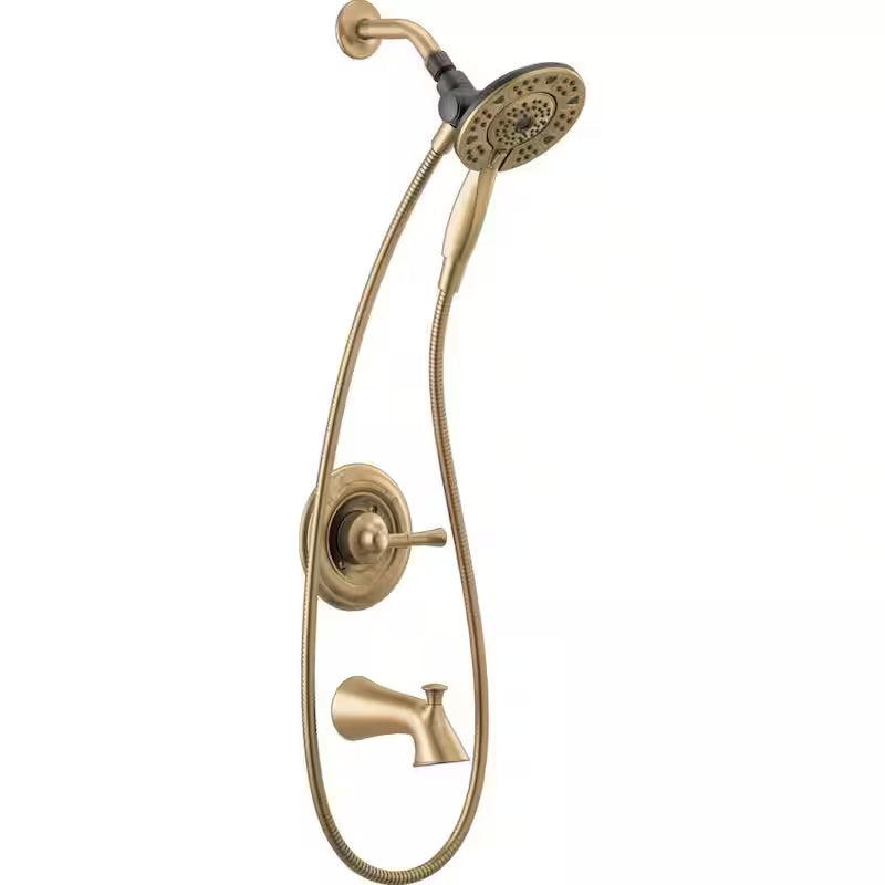 Single-Handle 4-Spray Tub and Shower Faucet in Champagne Bronze R50550