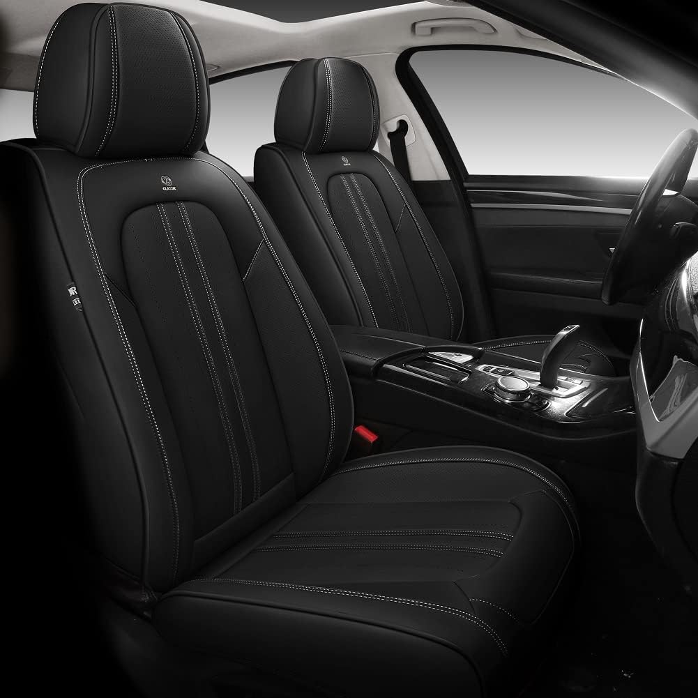 Red Synthetic Leather 5-Seater Full Set Universal Car Seat Cover E22942