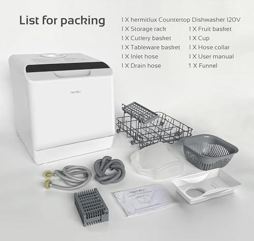 Portable Countertop Dishwasher with 5-Liter Built-in Water Tank A46760