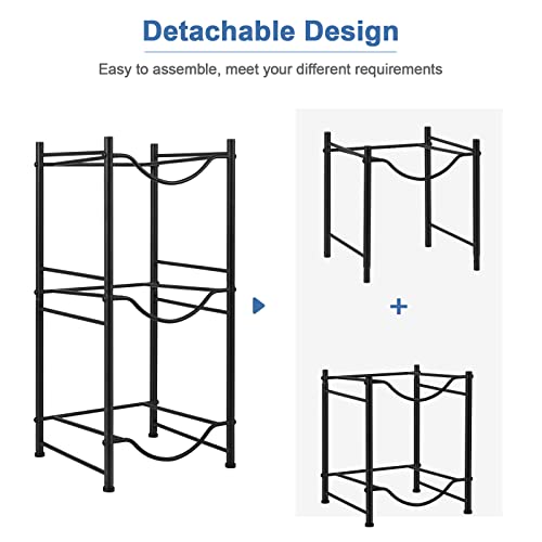 Black 3 Tier Heavy Duty Water Jug Storage Rack V494484