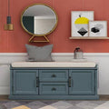Dark Blue Storage Bench C513