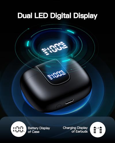 Wireless Earbuds Bluetooth 5.3 In-ear with Wireless Charging Case LED Power Display N893