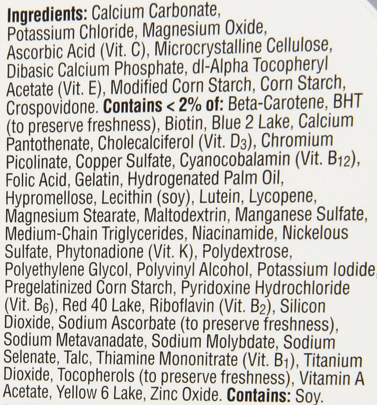 100 Count Multivitamin Multimineral Supplement Tablet O525068