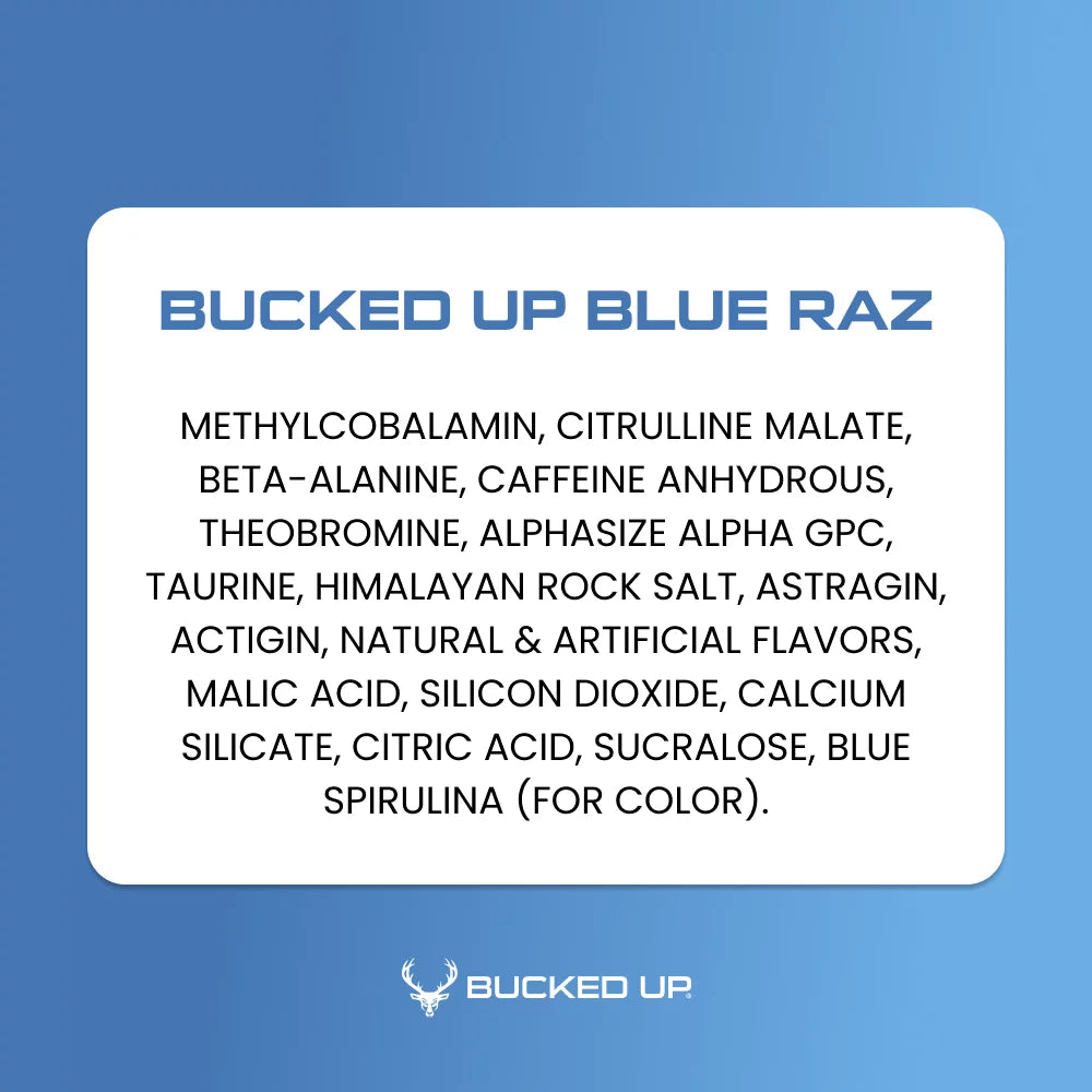 Pre-Workout Powder Blue Raz 25 Servings S346