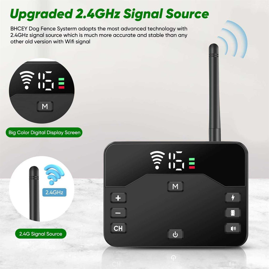 Wireless Dog Fence & Remote Training Collar G3659