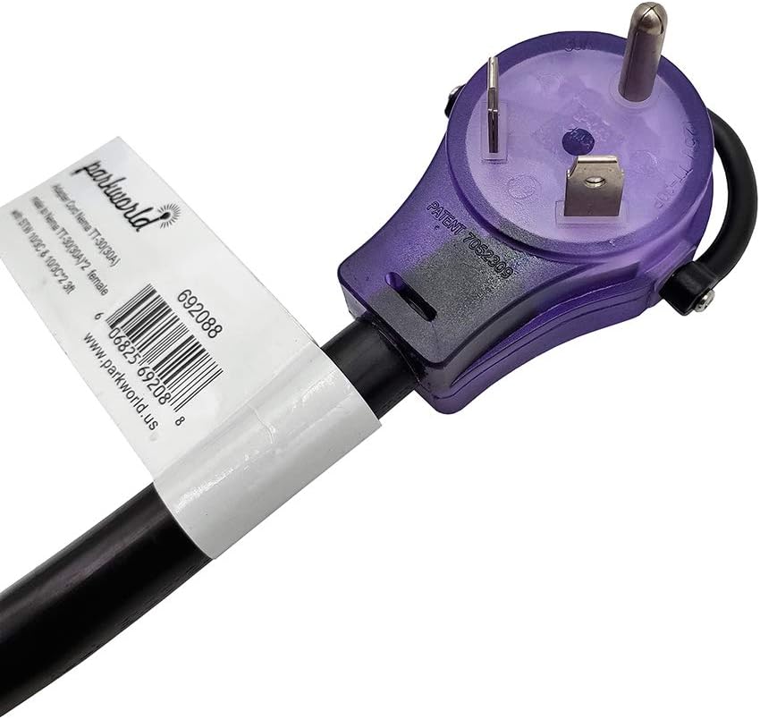 RV 30 AMP Splitter Y Adapter Cord Pack of 2 F26004