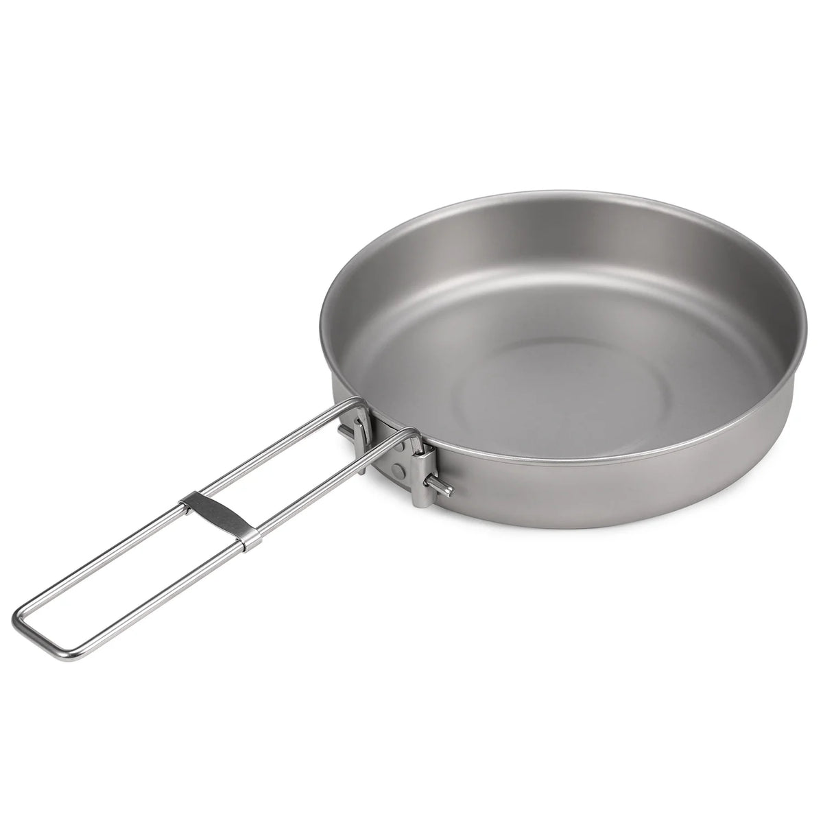 Titanium Pot and Fry Pan Set with Lid and Foldable Handles E292234
