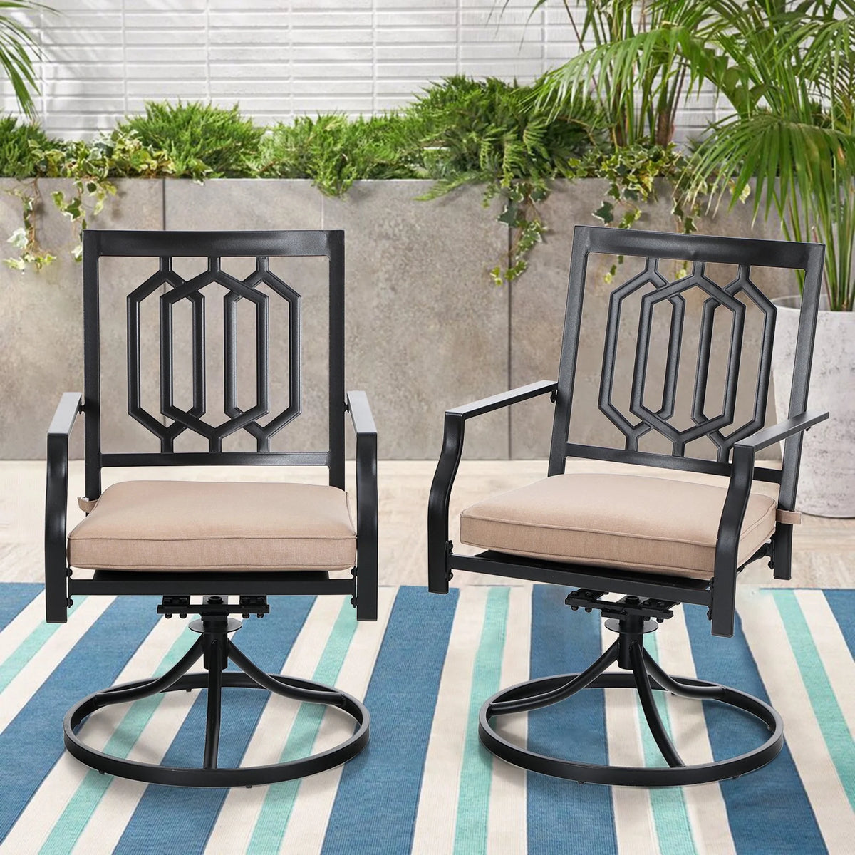 5-Piece Outdoor Patio Dining Set with Steel Frame V250801