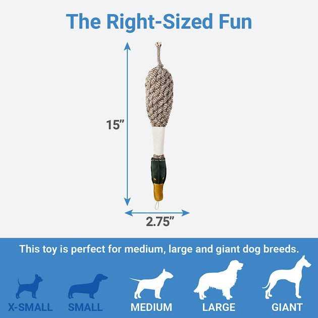 Rope Duck Crinkle Dog Toy O6787
