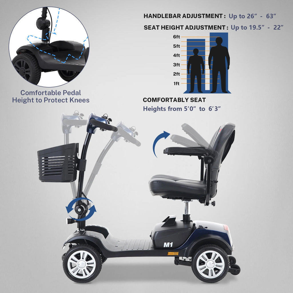 Blue 4 Wheel Mobility Scooter Z3368