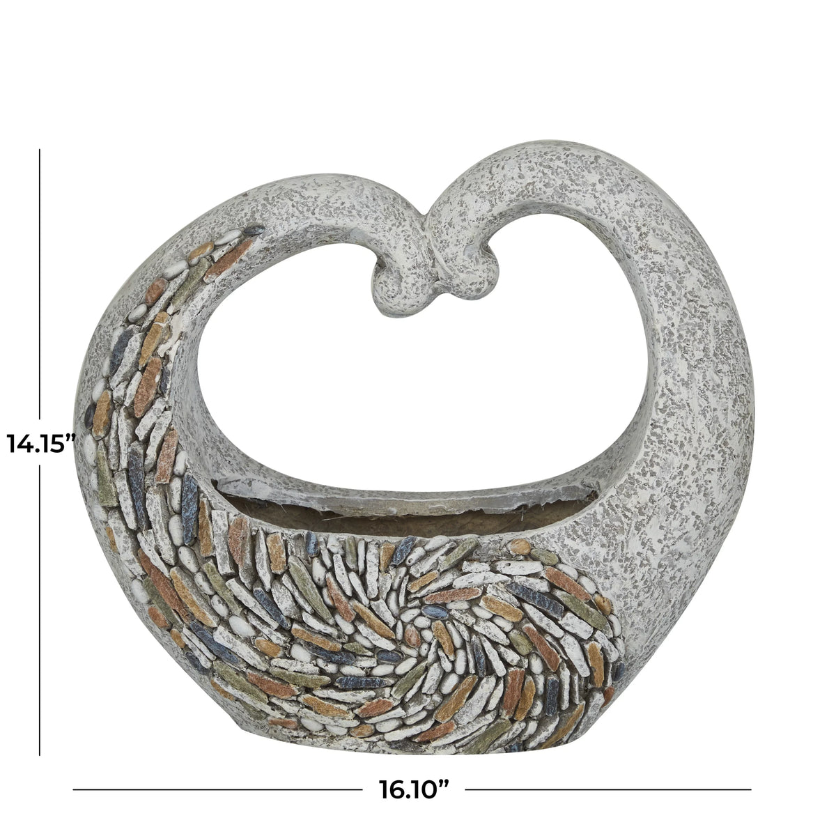 Gray Fiberglass Planter F631