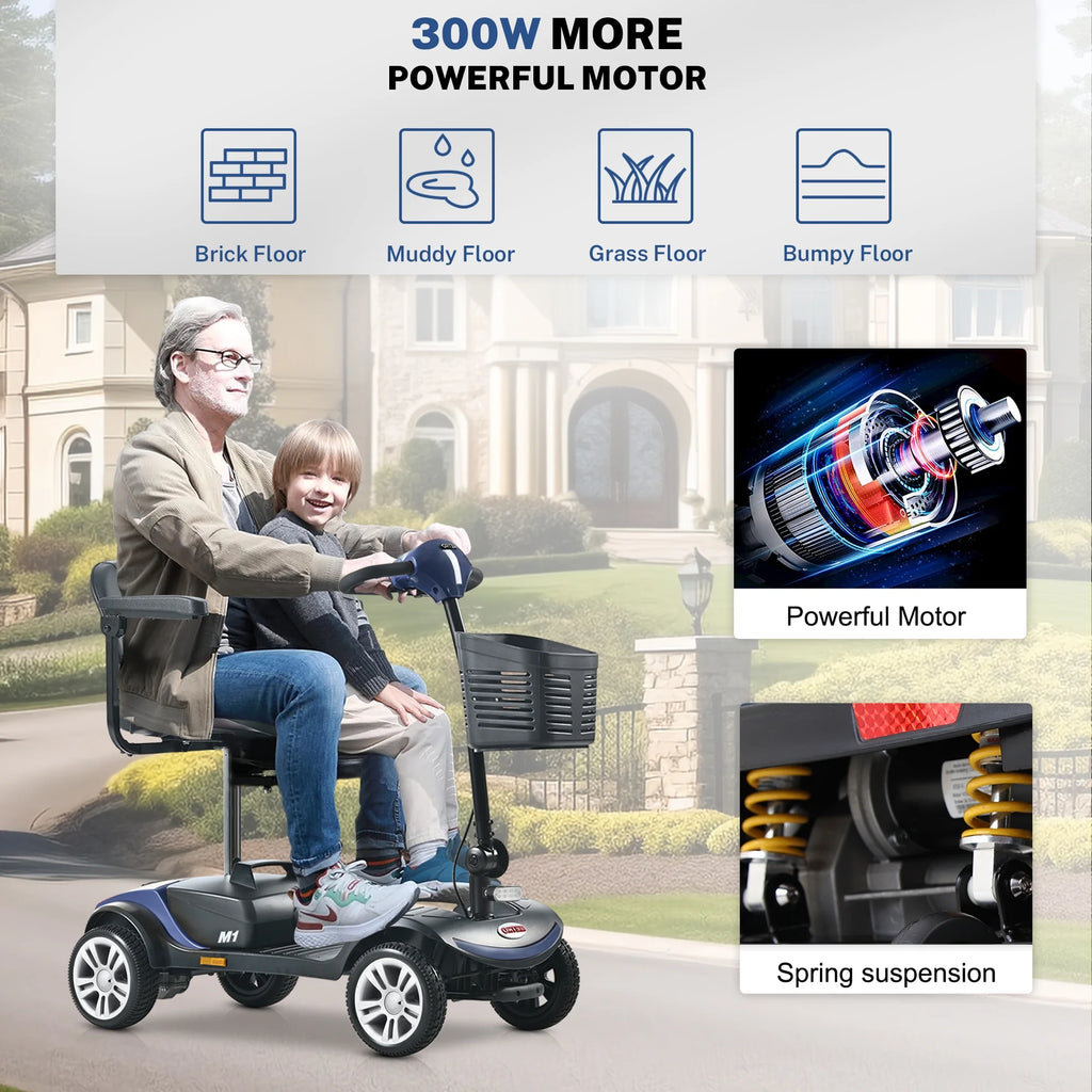 Blue 4 Wheel Mobility Scooter Z3368