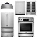 30 In. Propane Gas Range, Range Hood, Refrigerator, Dishwasher, Wine Cooler L142680