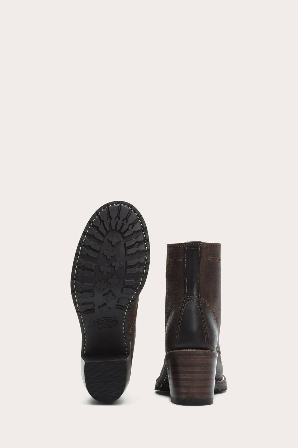 Dark Brown Lace Up Boots, Size 7.5 A108229