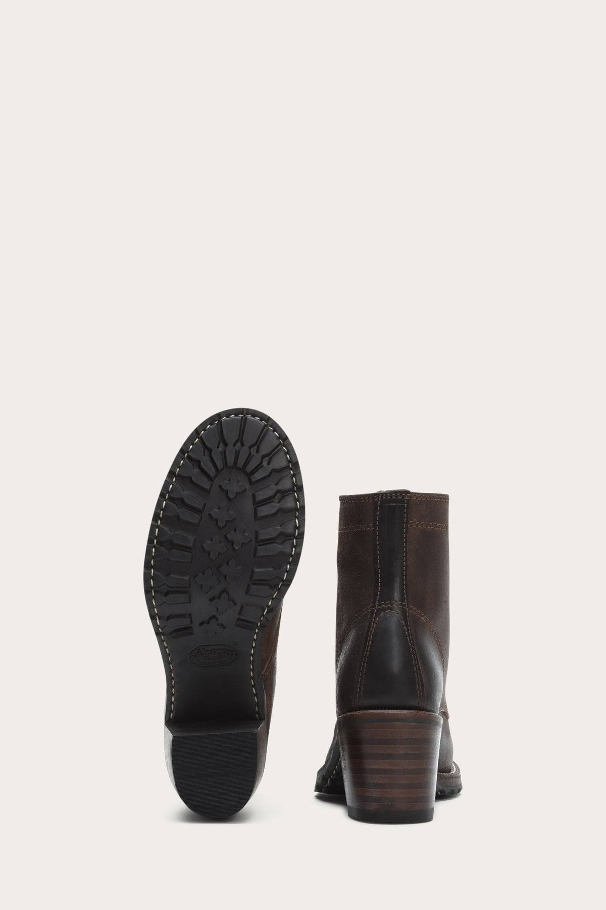 Dark Brown Lace Up Boots, Size 7.5 A108229