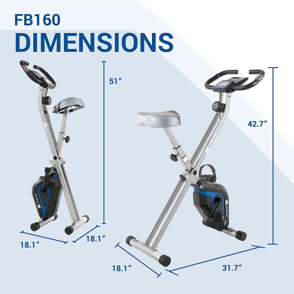 Compact Folding Stationary Bike with Padded Seat S68888