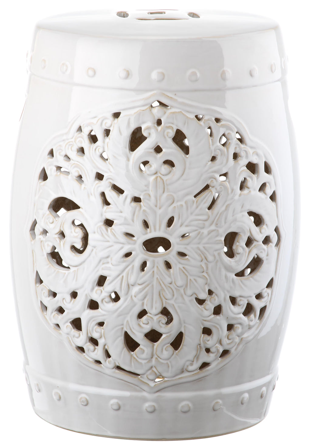 White Patio Stool T694