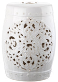 White Patio Stool T694