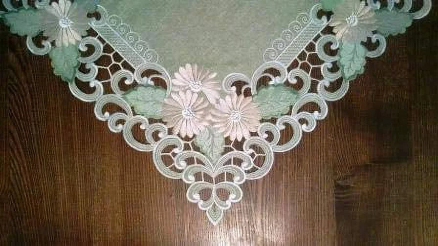 Square Embroidered Tablecloth or Table Topper 34 inches M787302